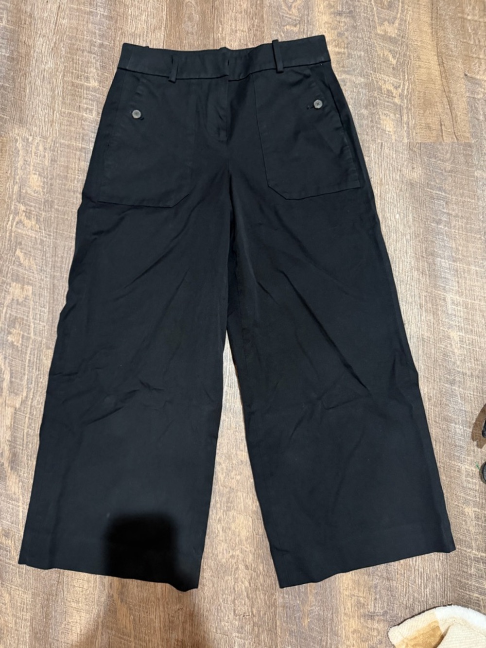 J. Crew Black Wide-Leg Crop Pants